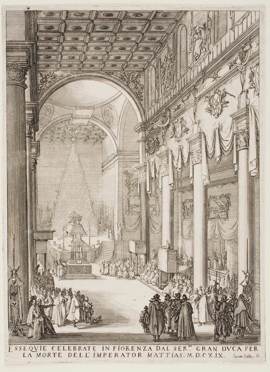 Katafalk cesarza Macieja autorstwa Jacques Callot