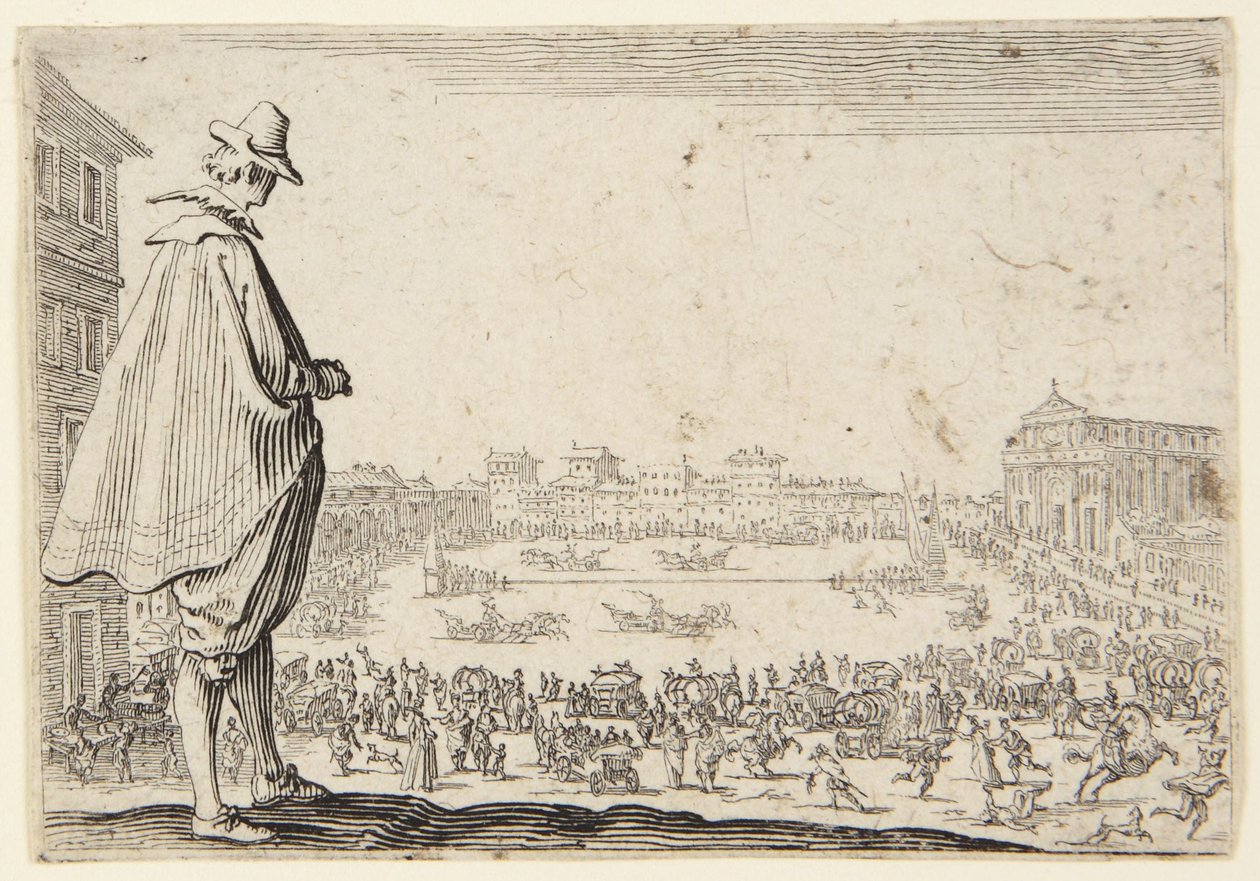 Trasa rydwanów na placu Santa Maria Novella we Florencji autorstwa Jacques Callot