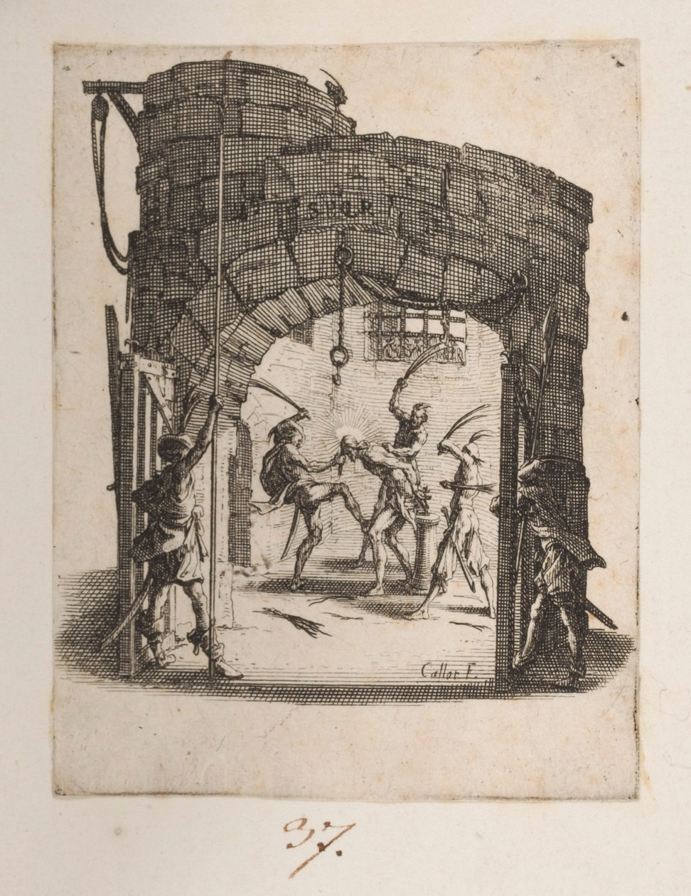 Koronacja Sosen, nr. 8 z 11 z La Petite Passion autorstwa Jacques Callot