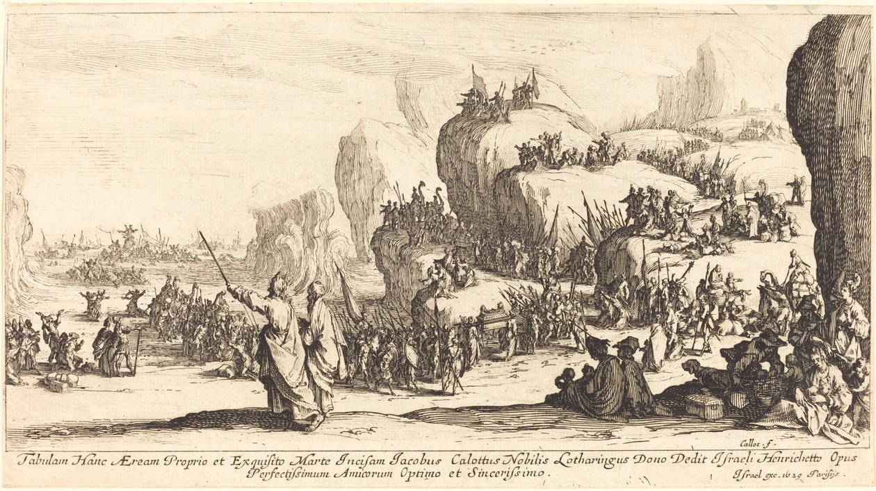 Przejście przez Morze Czerwone autorstwa Jacques Callot