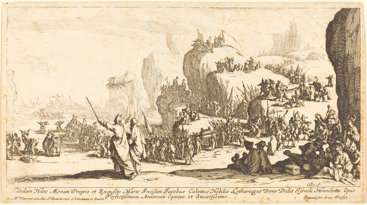 Przejście przez Morze Czerwone autorstwa Jacques Callot