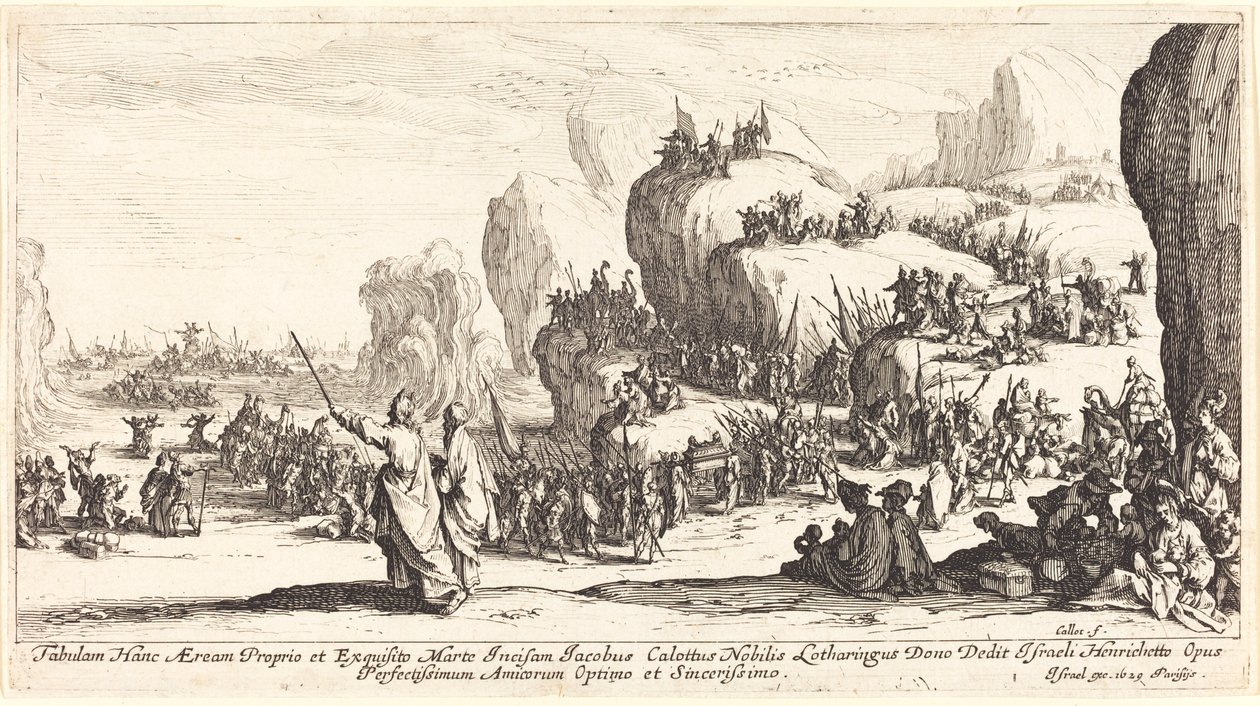 Przejście przez Morze Czerwone autorstwa Jacques Callot