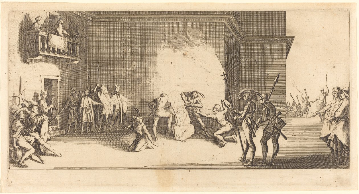 Ukoronowanie cierniem, c. 1618. autorstwa Jacques Callot