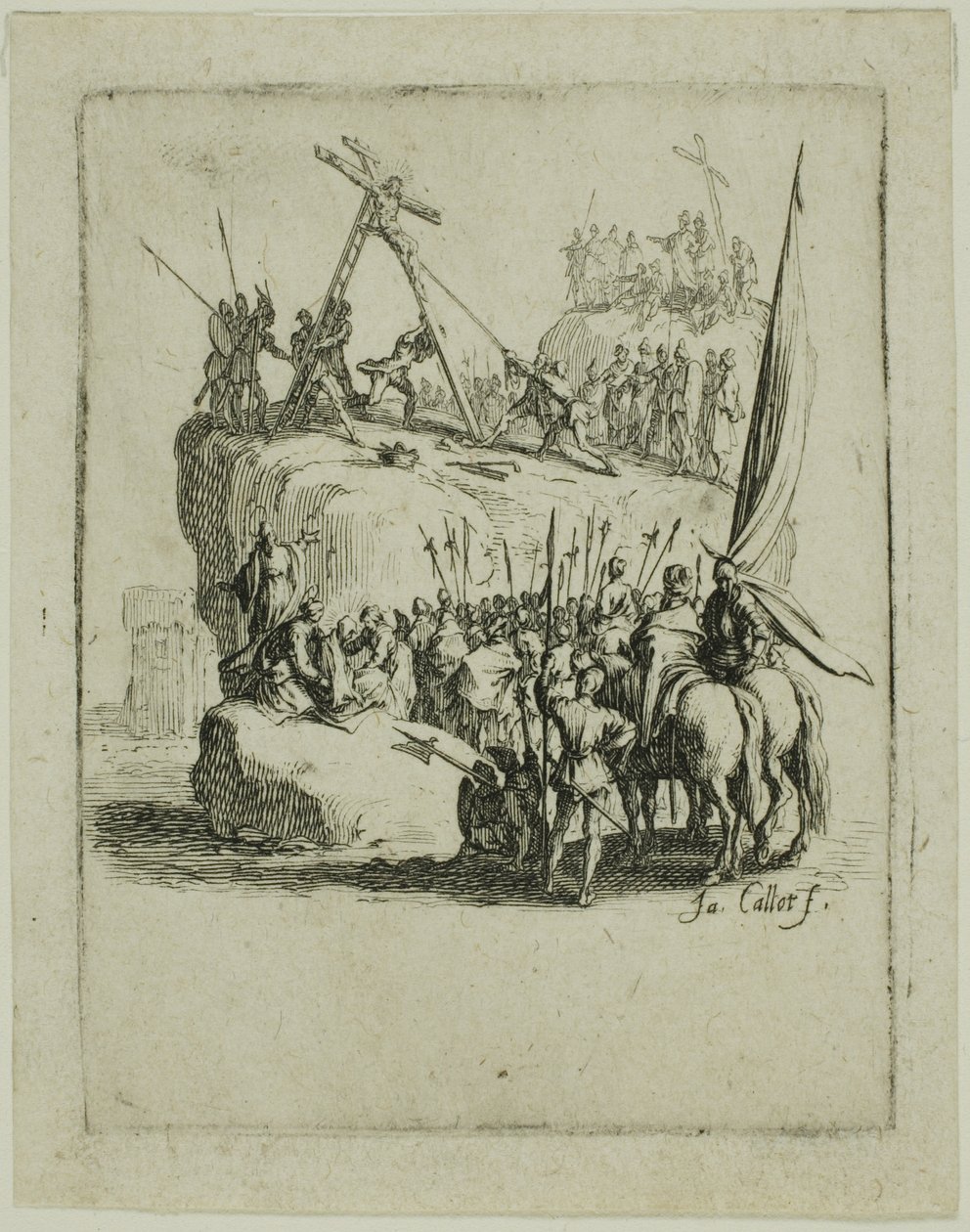 Ukrzyżowanie, z Małej Pasji autorstwa Jacques Callot