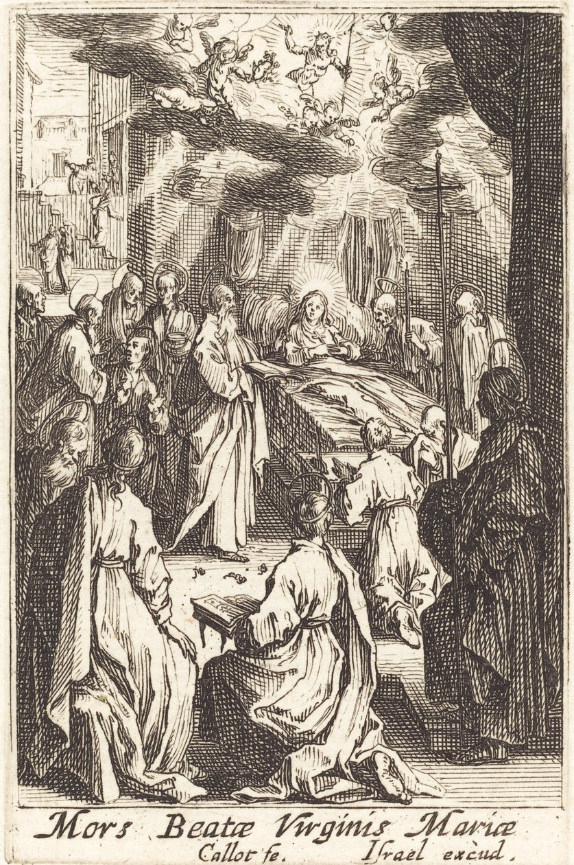 Śmierć Dziewicy w 1630 lub po 1630 roku. autorstwa Jacques Callot