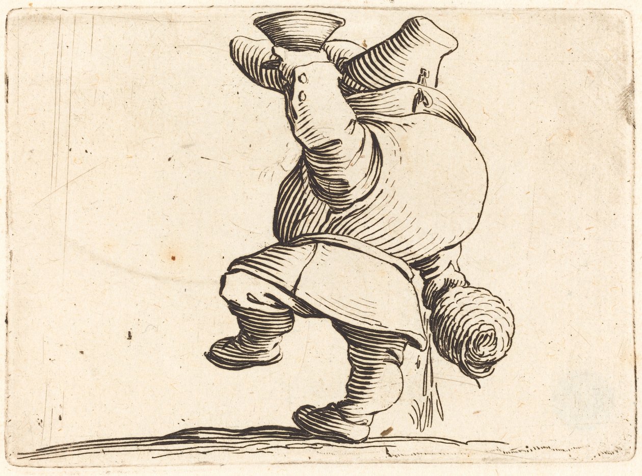 Pijący, widok z tyłu autorstwa Jacques Callot