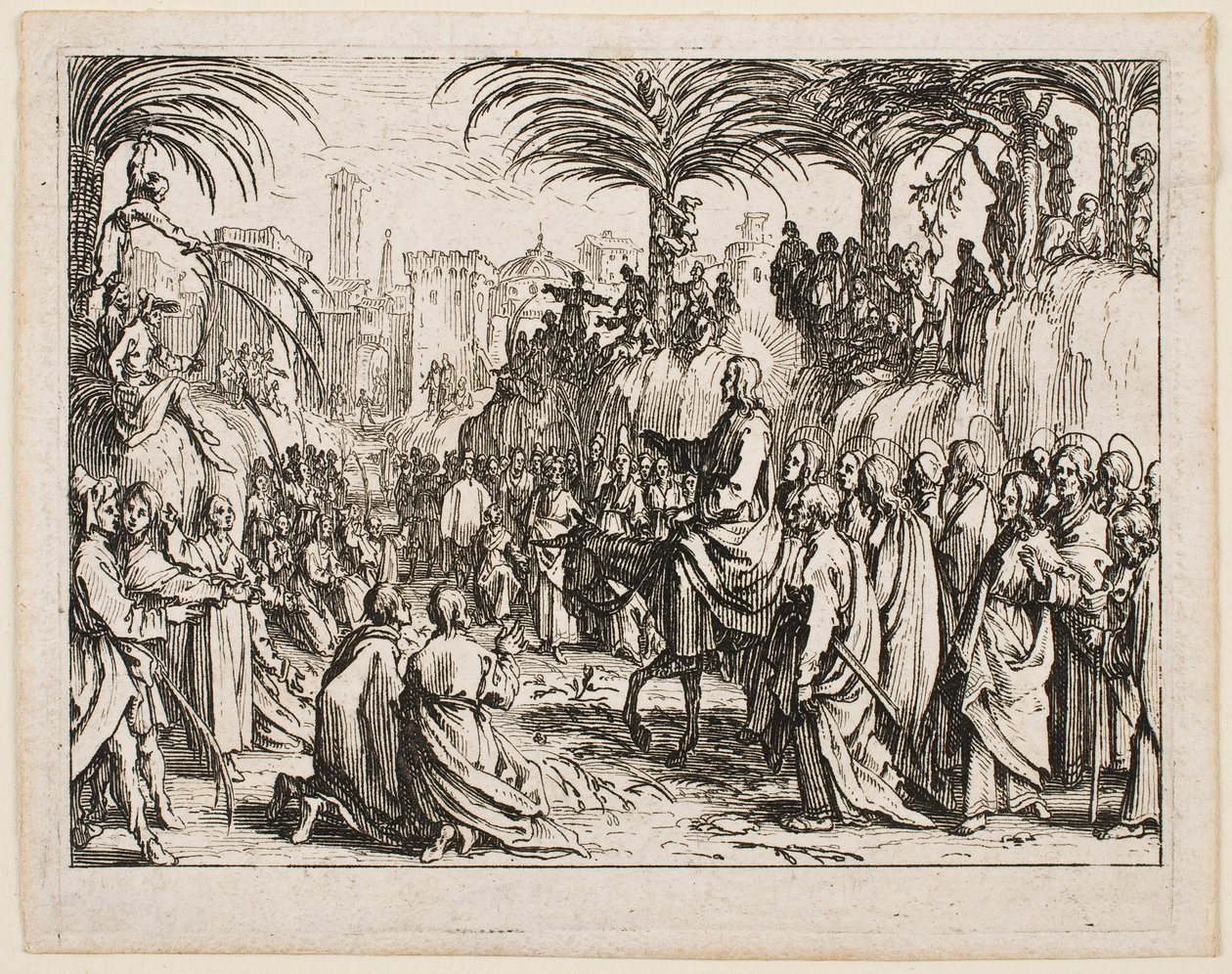 „Wjazd do Jerozolimy” z cyklu „Nowy Testament” autorstwa Jacques Callot