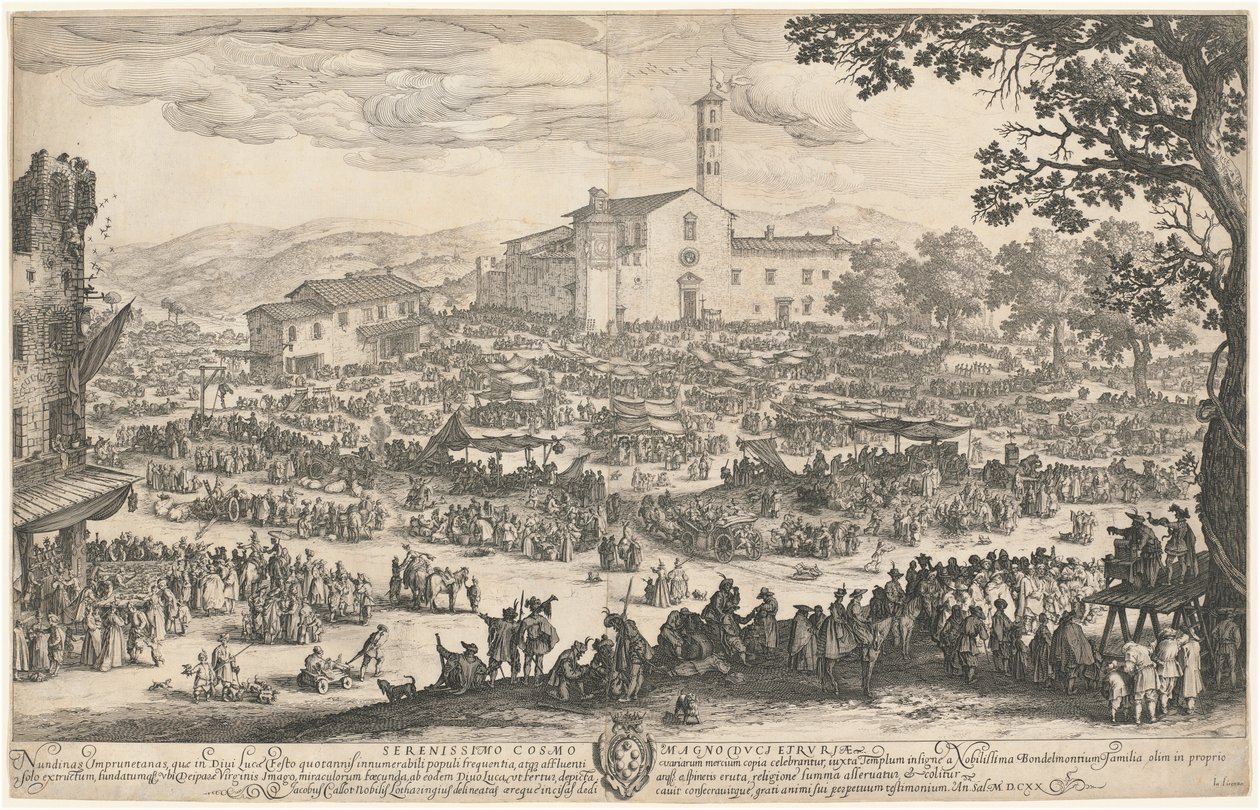 Targi w Impruneta autorstwa Jacques Callot