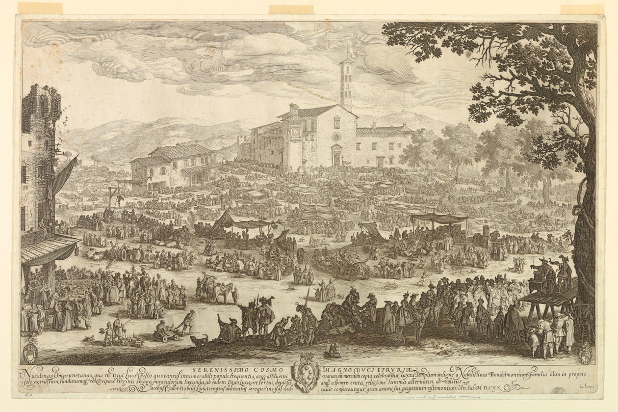 Targi w Impruneta autorstwa Jacques Callot