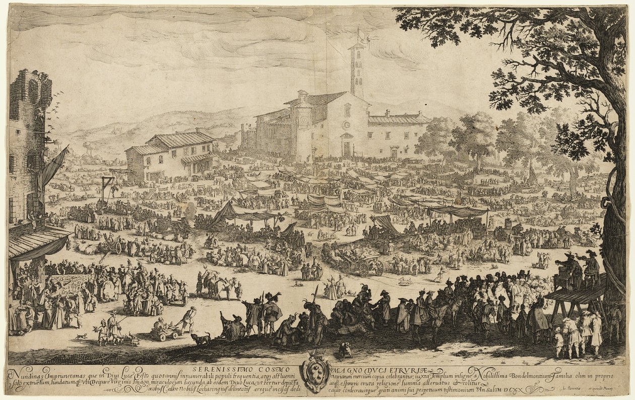Targi w Impruneta autorstwa Jacques Callot