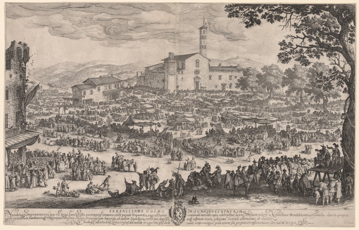 Targi w Impruneta autorstwa Jacques Callot