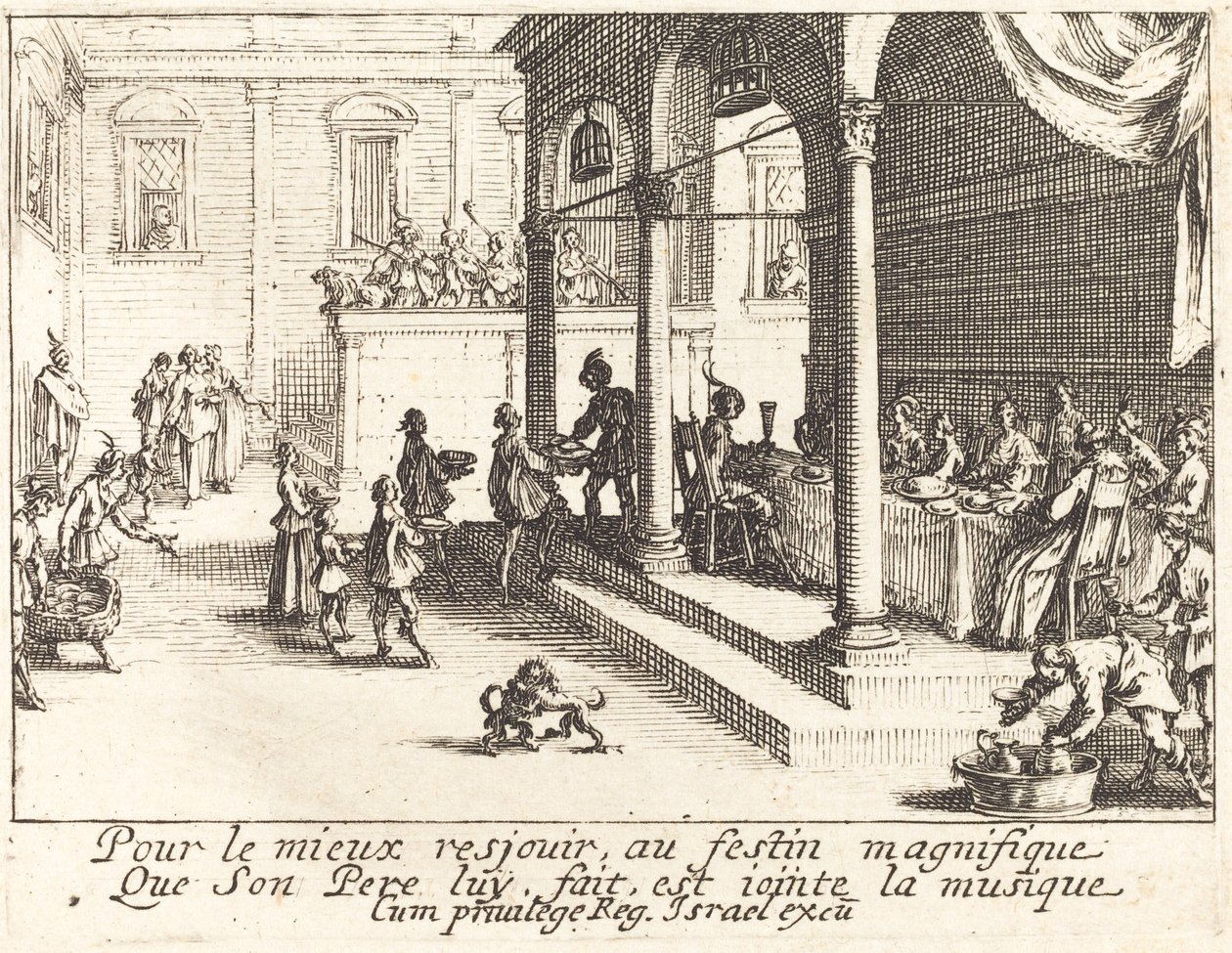 Uczta autorstwa Jacques Callot