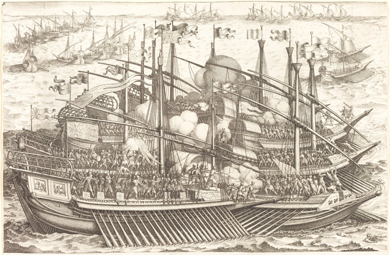 Pierwsza bitwa morska autorstwa Jacques Callot