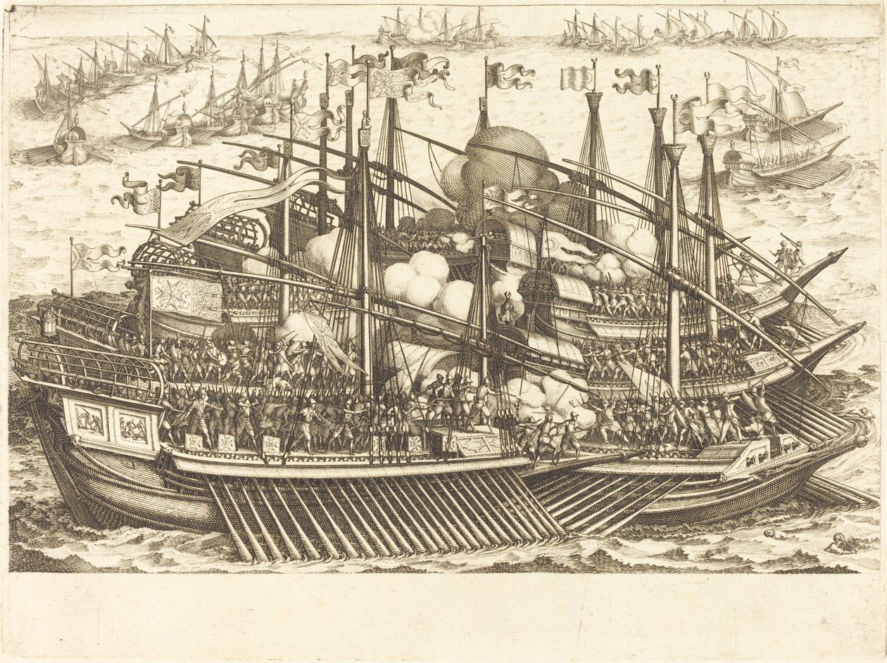 Pierwsza bitwa morska autorstwa Jacques Callot