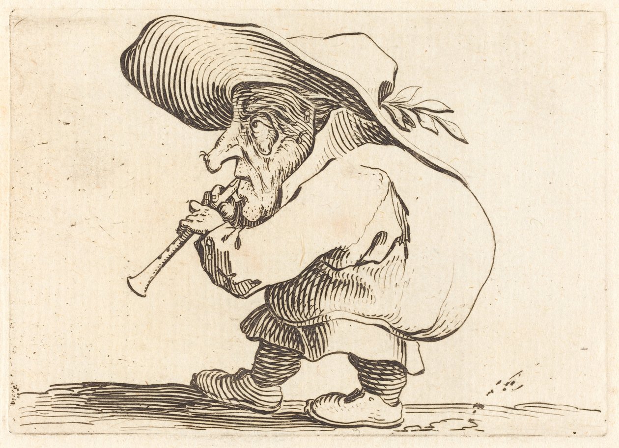 Gracz flageoletów, ok. 1930 r. 1622. autorstwa Jacques Callot