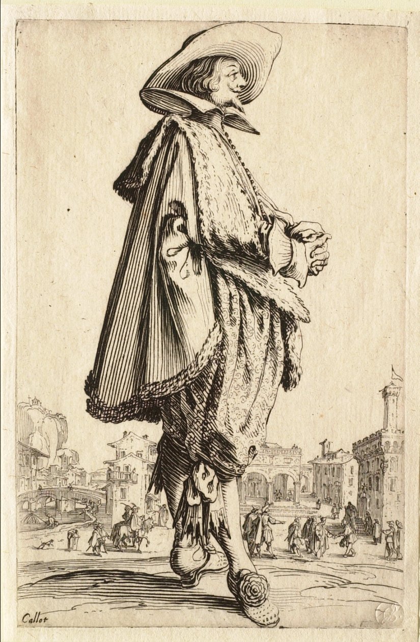 Dżentelmen ze złożonymi rękami autorstwa Jacques Callot