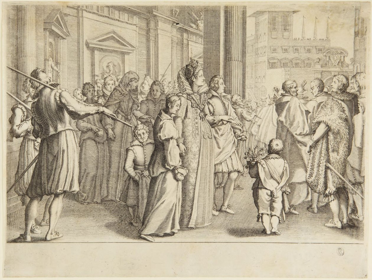 Wielka księżna Maria Maddalena i święto posagu autorstwa Jacques Callot
