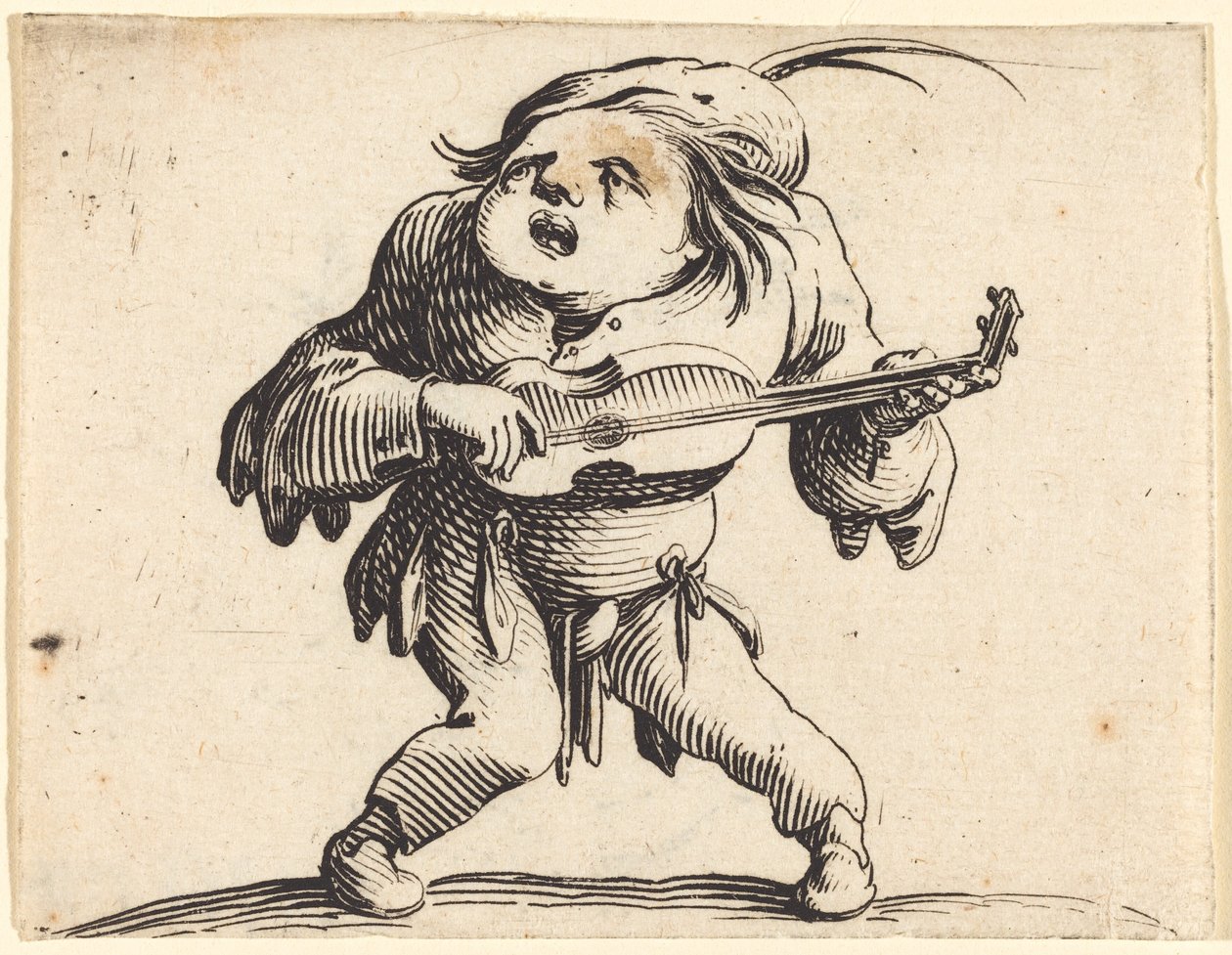 Gitarzysta autorstwa Jacques Callot