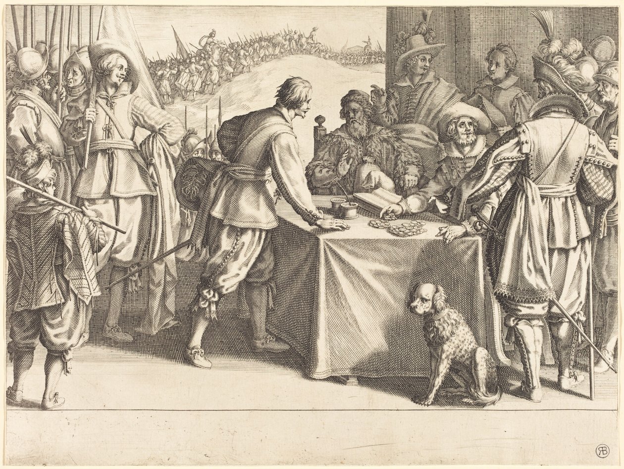 Zaciąg wojsk autorstwa Jacques Callot