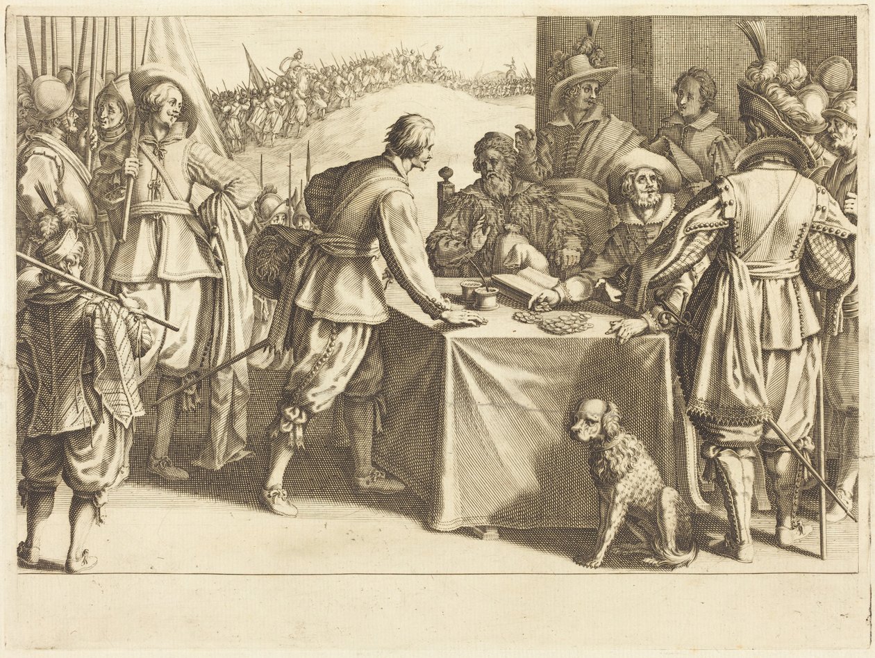 Zaciąg wojsk autorstwa Jacques Callot