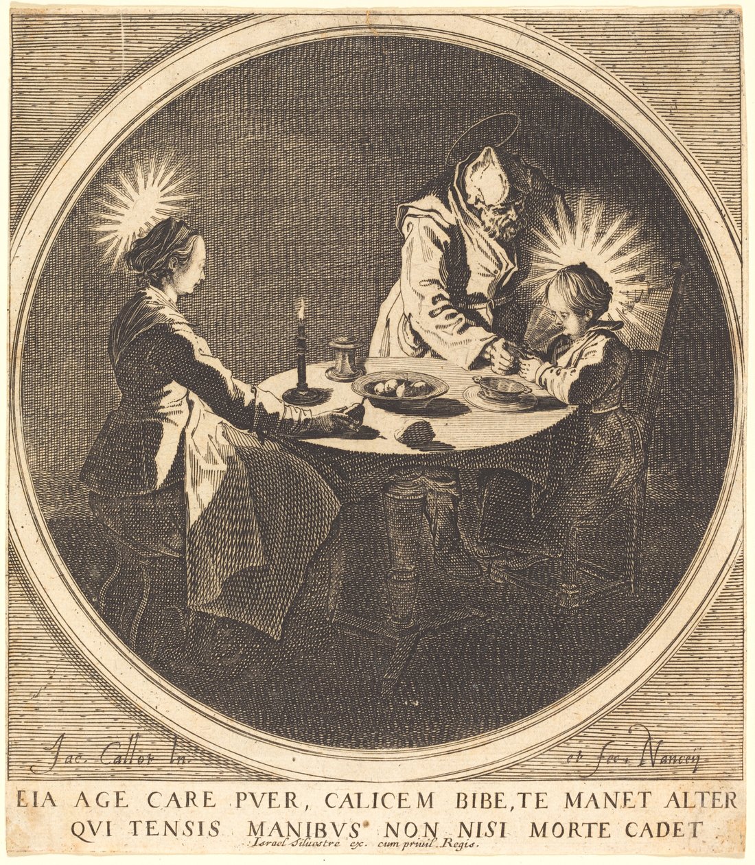 Święta Rodzina przy Stole autorstwa Jacques Callot