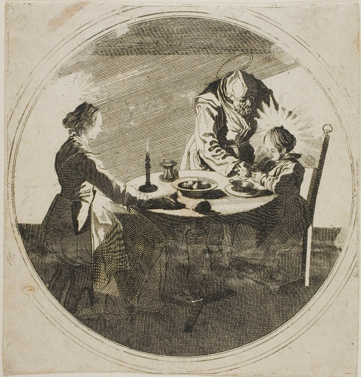 Święta Rodzina przy Stole autorstwa Jacques Callot