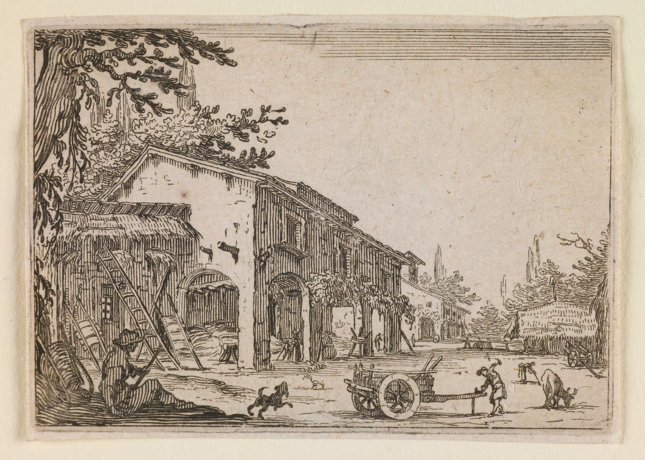 Gospodarstwo, z „Kaprysów” (wydanie z Nancy) autorstwa Jacques Callot