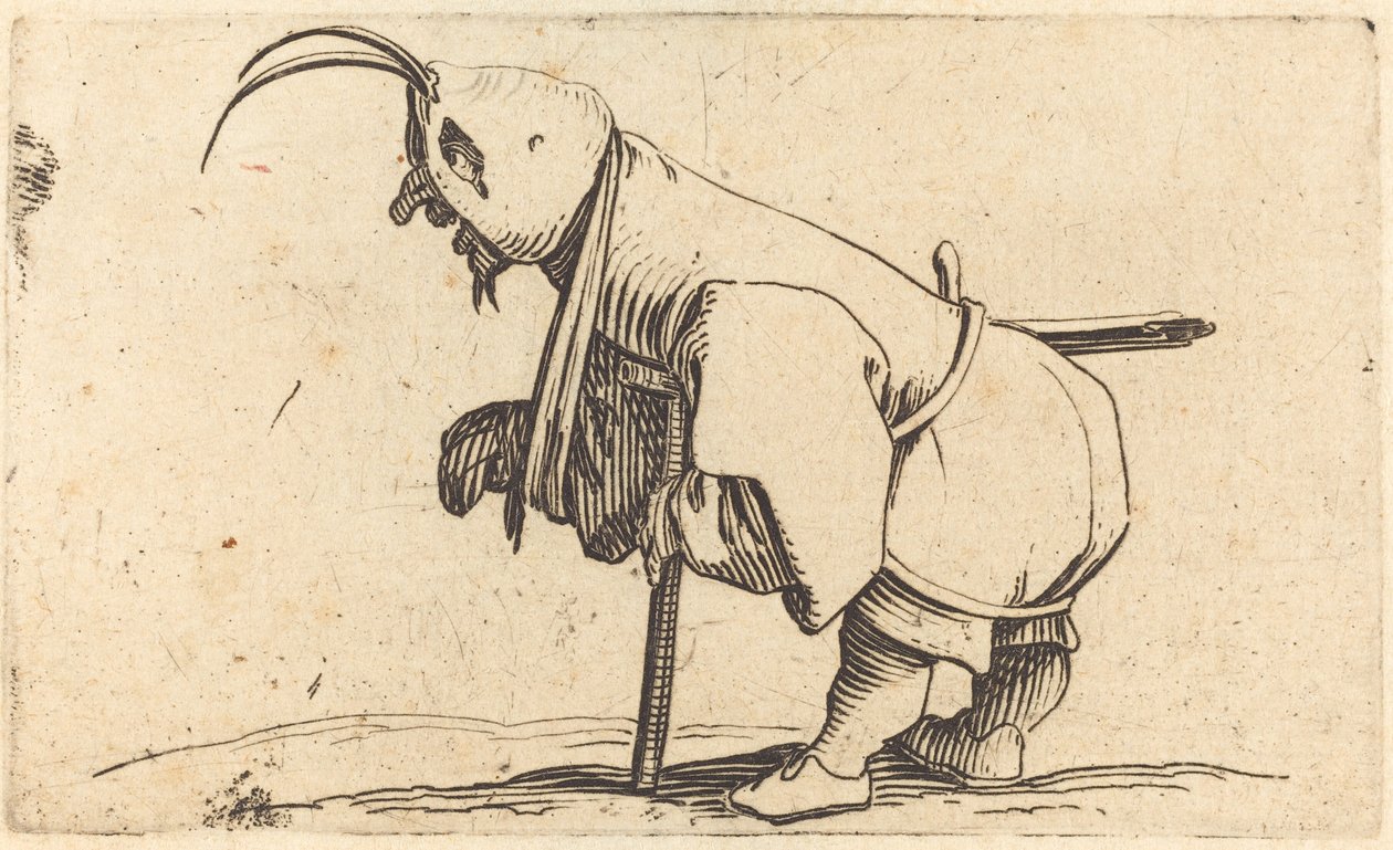 Zakapturzony kaleka autorstwa Jacques Callot