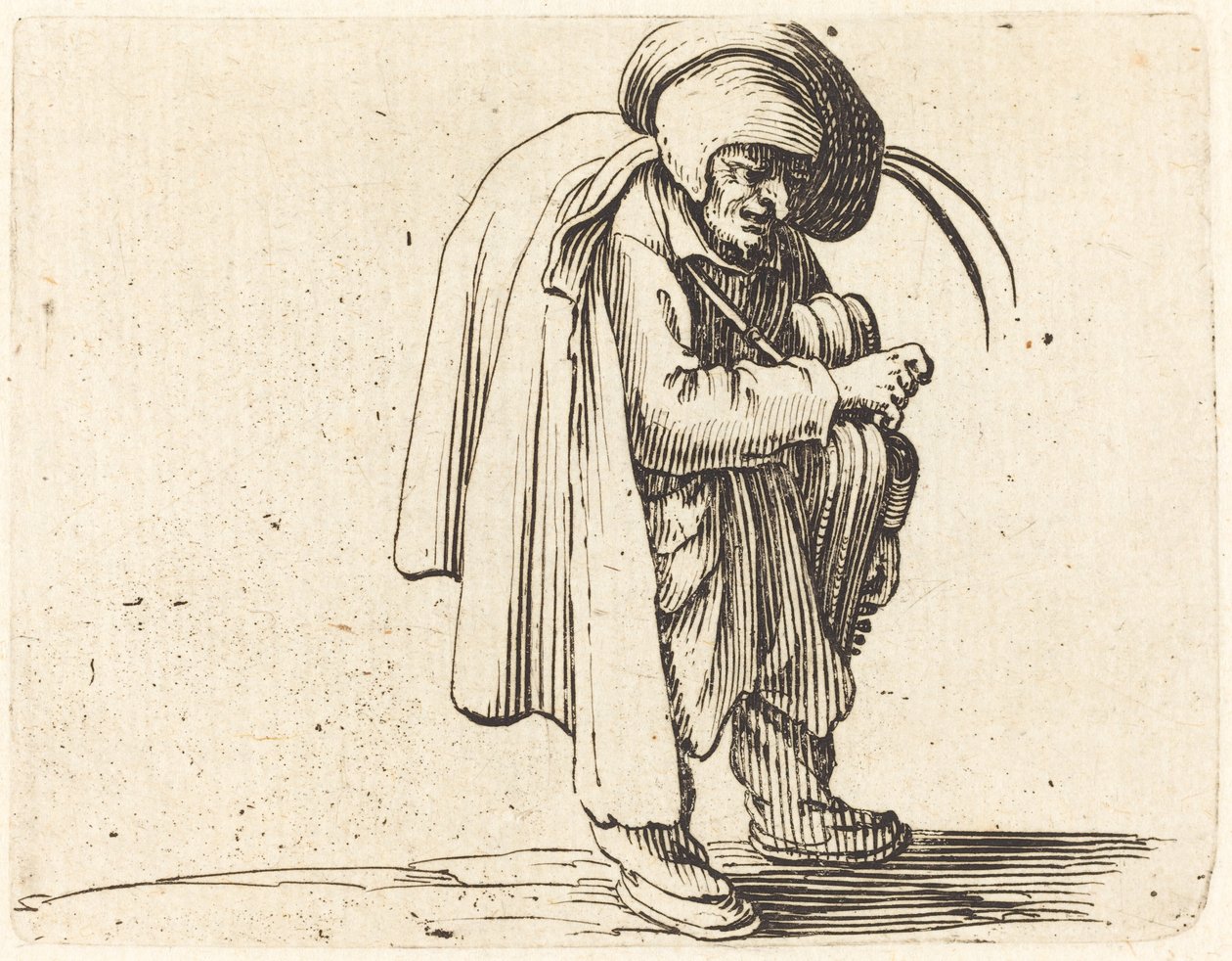 Gracz liry korbowej autorstwa Jacques Callot