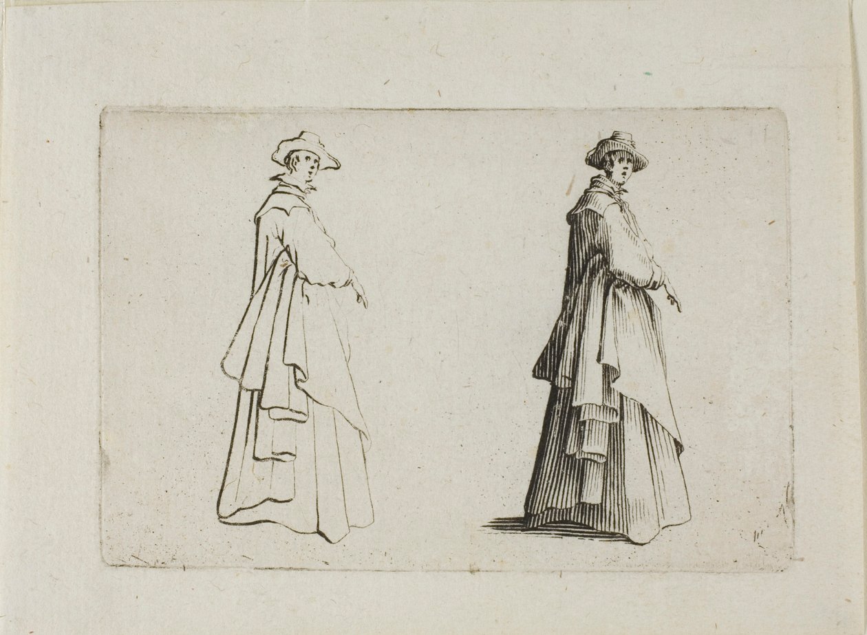 Dama w pełnym ubraniu, z filmu Kaprysy autorstwa Jacques Callot
