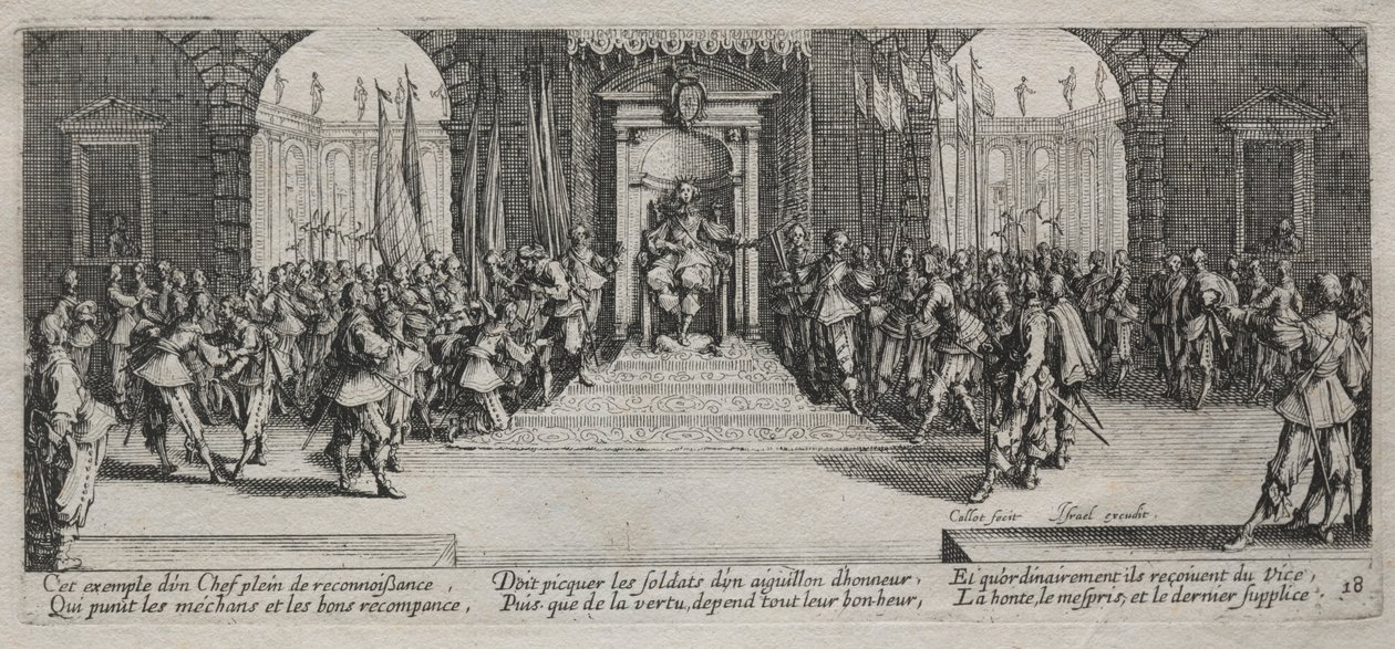 Wielka nędza wojny: dystrybucja zadośćuczynienia, 1633. autorstwa Jacques Callot