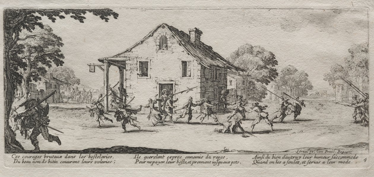 Wielkie nieszczęścia wojny: grabieże autorstwa Jacques Callot