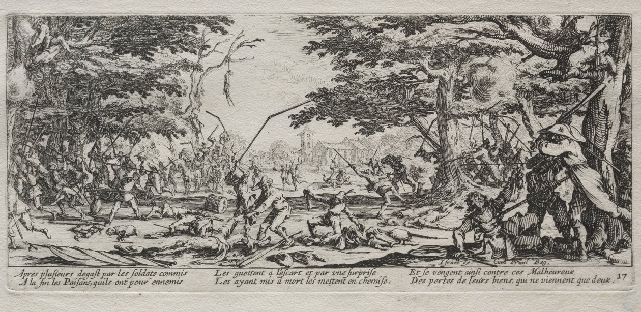 Wielka nędza wojny: Zemsta chłopów, 1633. autorstwa Jacques Callot