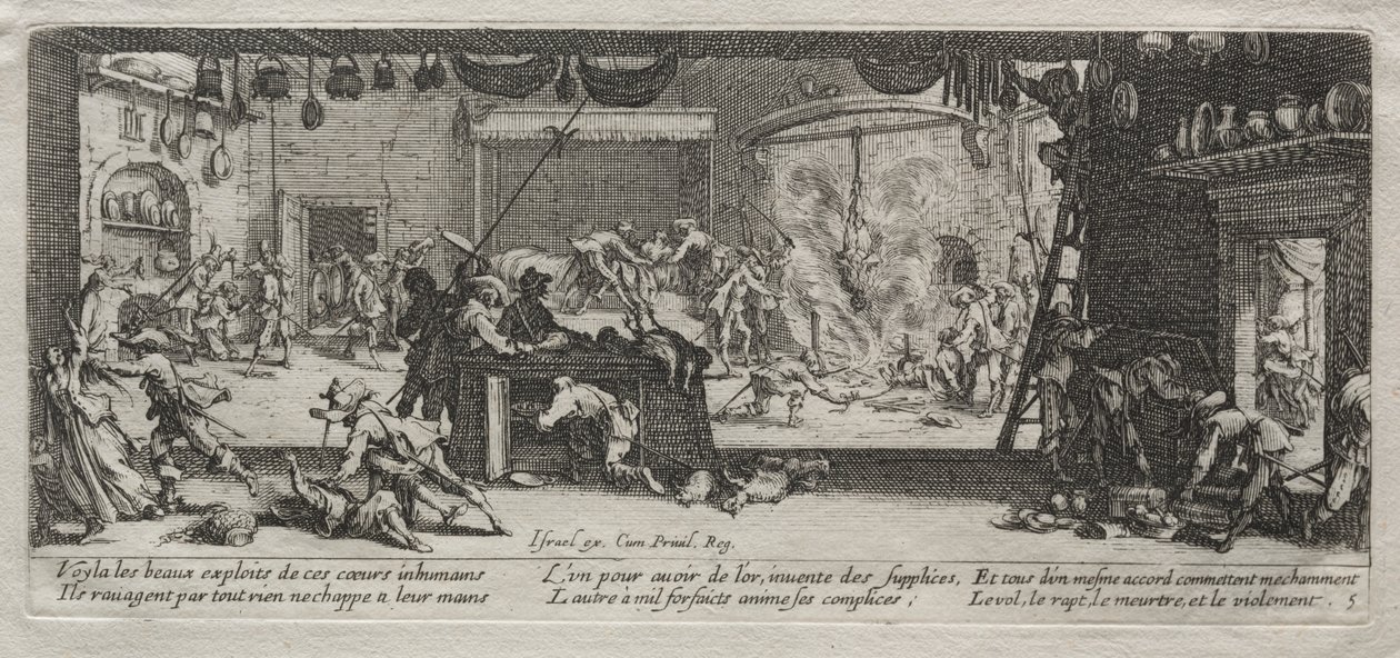 Wielkie nieszczęścia wojny: plądrowanie autorstwa Jacques Callot