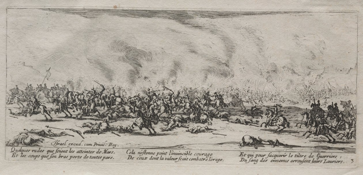 Wielka nieszczęścia wojny: Bitwa, 1633. autorstwa Jacques Callot