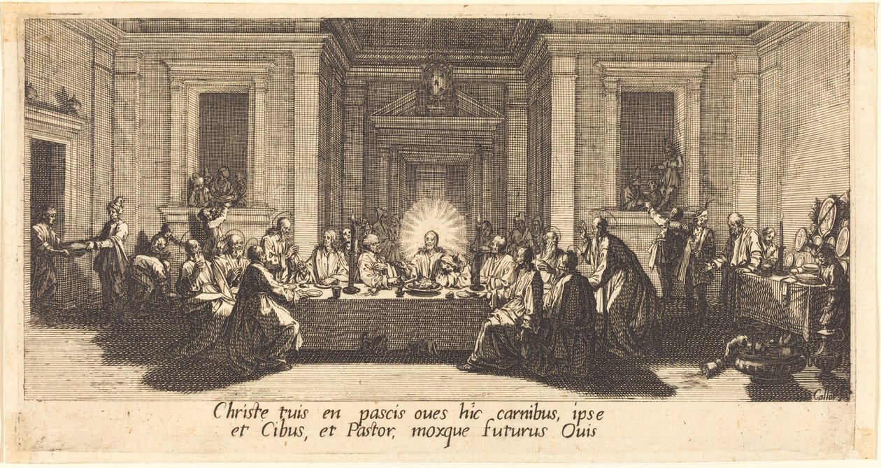 Ostatnia Wieczerza, c. 1618. autorstwa Jacques Callot