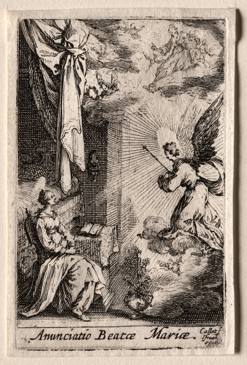 Życie Dziewicy: Zwiastowanie autorstwa Jacques Callot