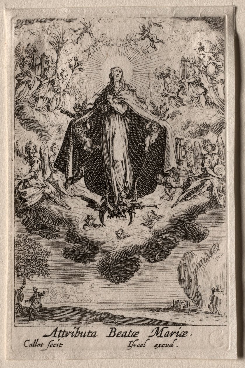 Życie Dziewicy: Atrybuty Dziewicy. autorstwa Jacques Callot