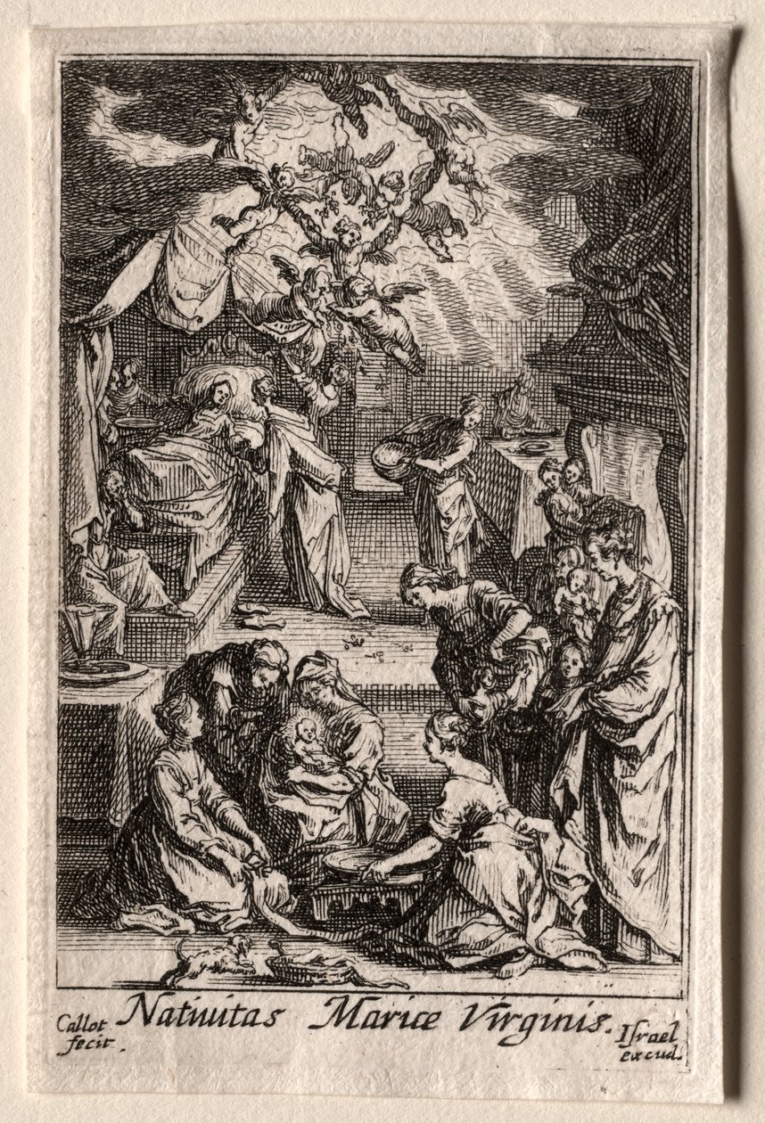Życie Dziewicy: Narodziny Dziewicy autorstwa Jacques Callot