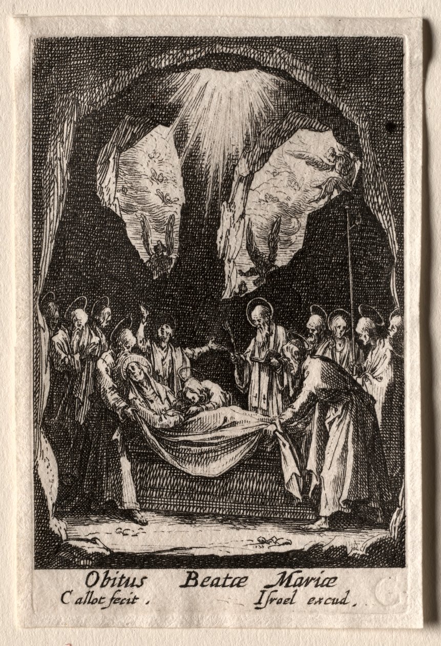 Życie Dziewicy: Złożenie do grobu Dziewicy autorstwa Jacques Callot
