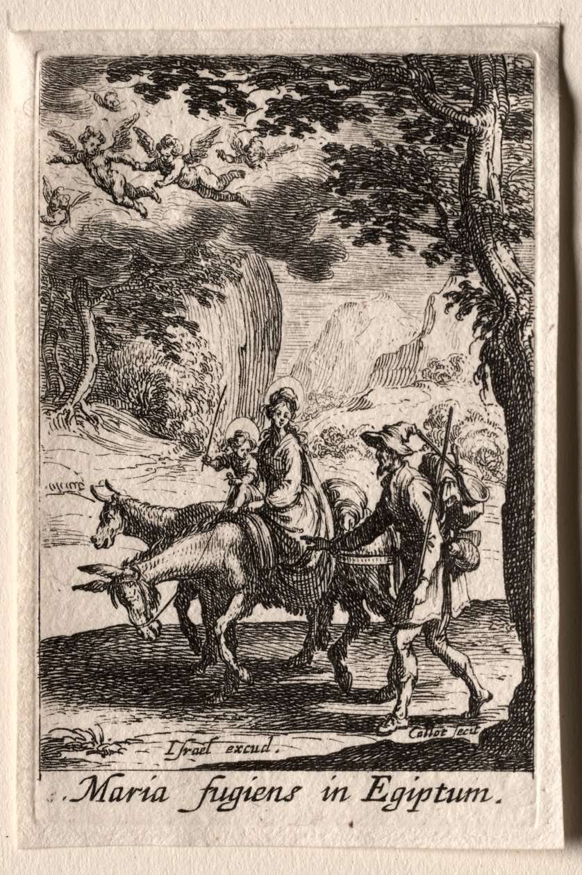 Życie Dziewicy: Ucieczka do Egiptu autorstwa Jacques Callot