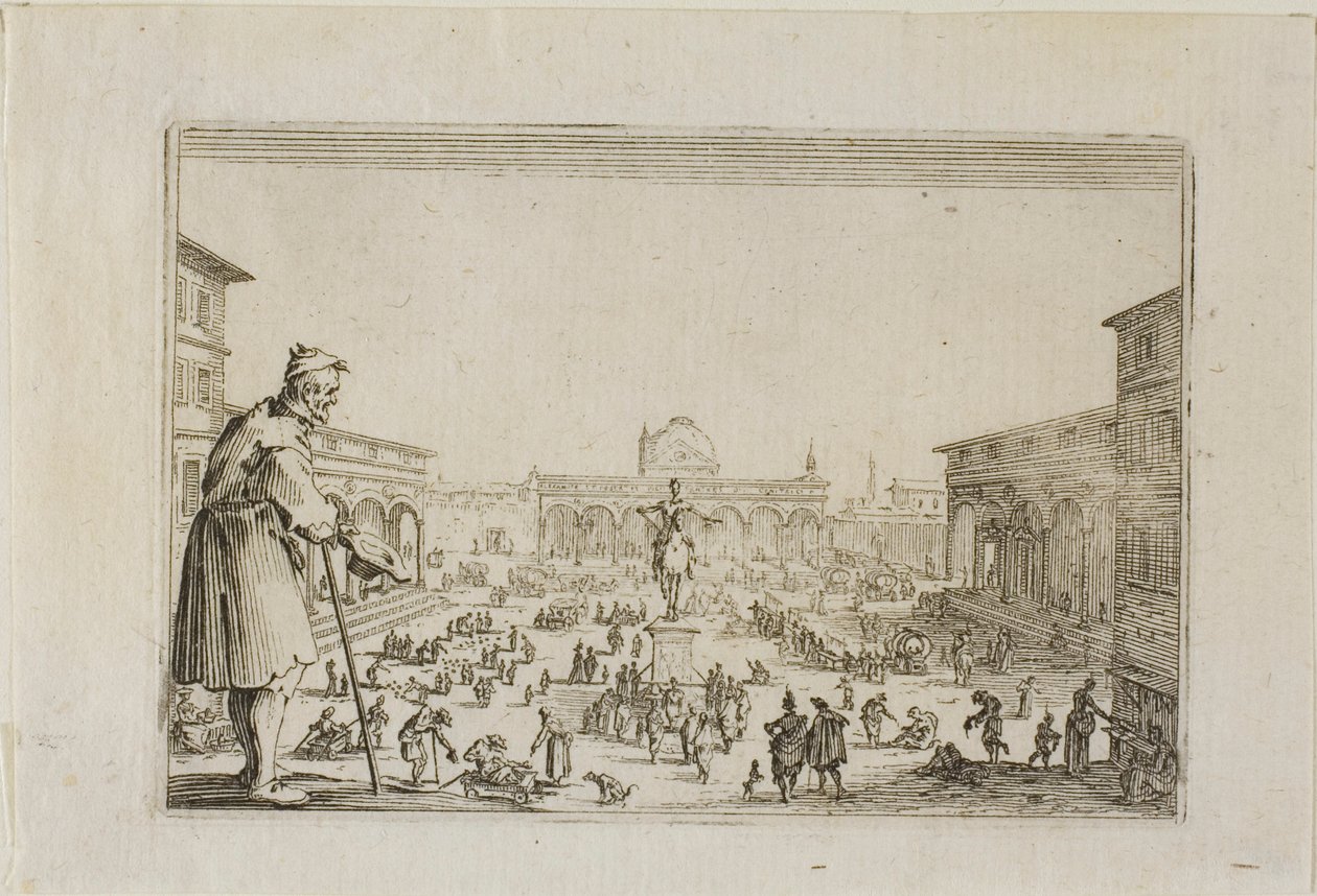Marsz z Pałacu Zwiastowania do Florencji, z Kaprysów autorstwa Jacques Callot