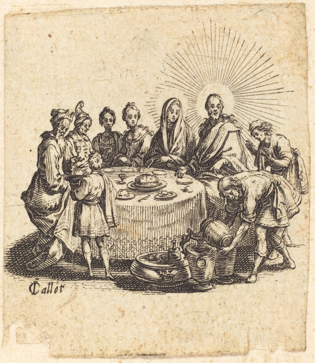 Ślub w Kanie, 1618. autorstwa Jacques Callot
