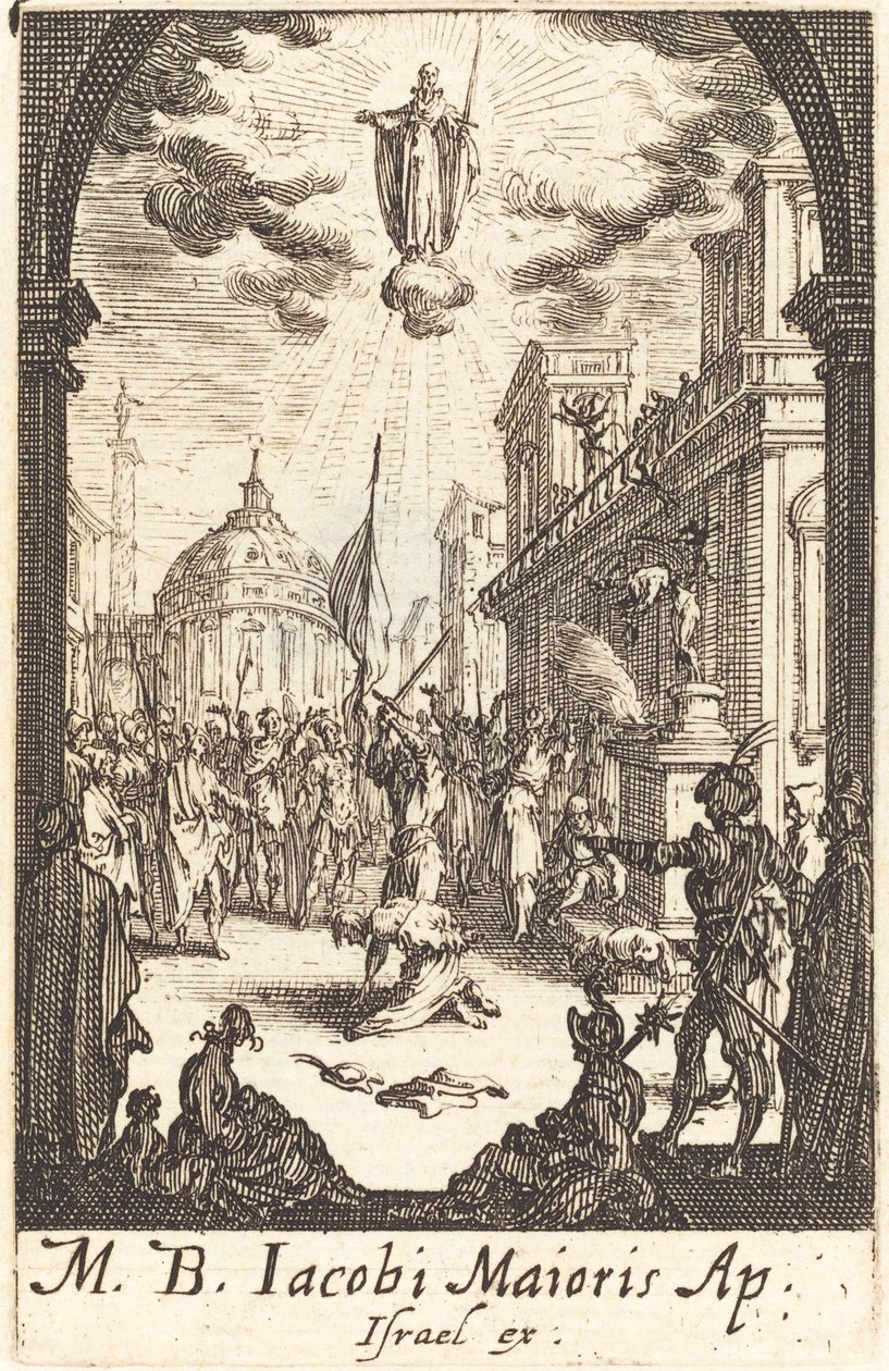 Męczeństwo św. Jakuba Majora, c. 16341635. autorstwa Jacques Callot