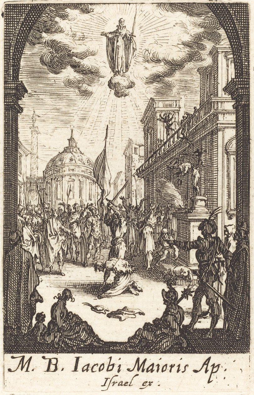 Męczeństwo św. Jakuba Majora, c. 16341635. autorstwa Jacques Callot
