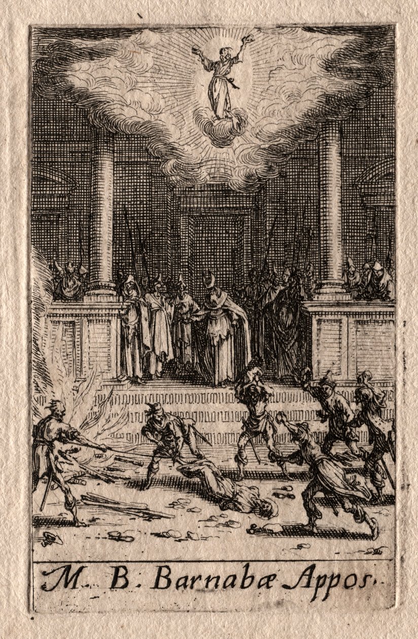 Męczeństwo Apostołów: św. Barnaba. autorstwa Jacques Callot