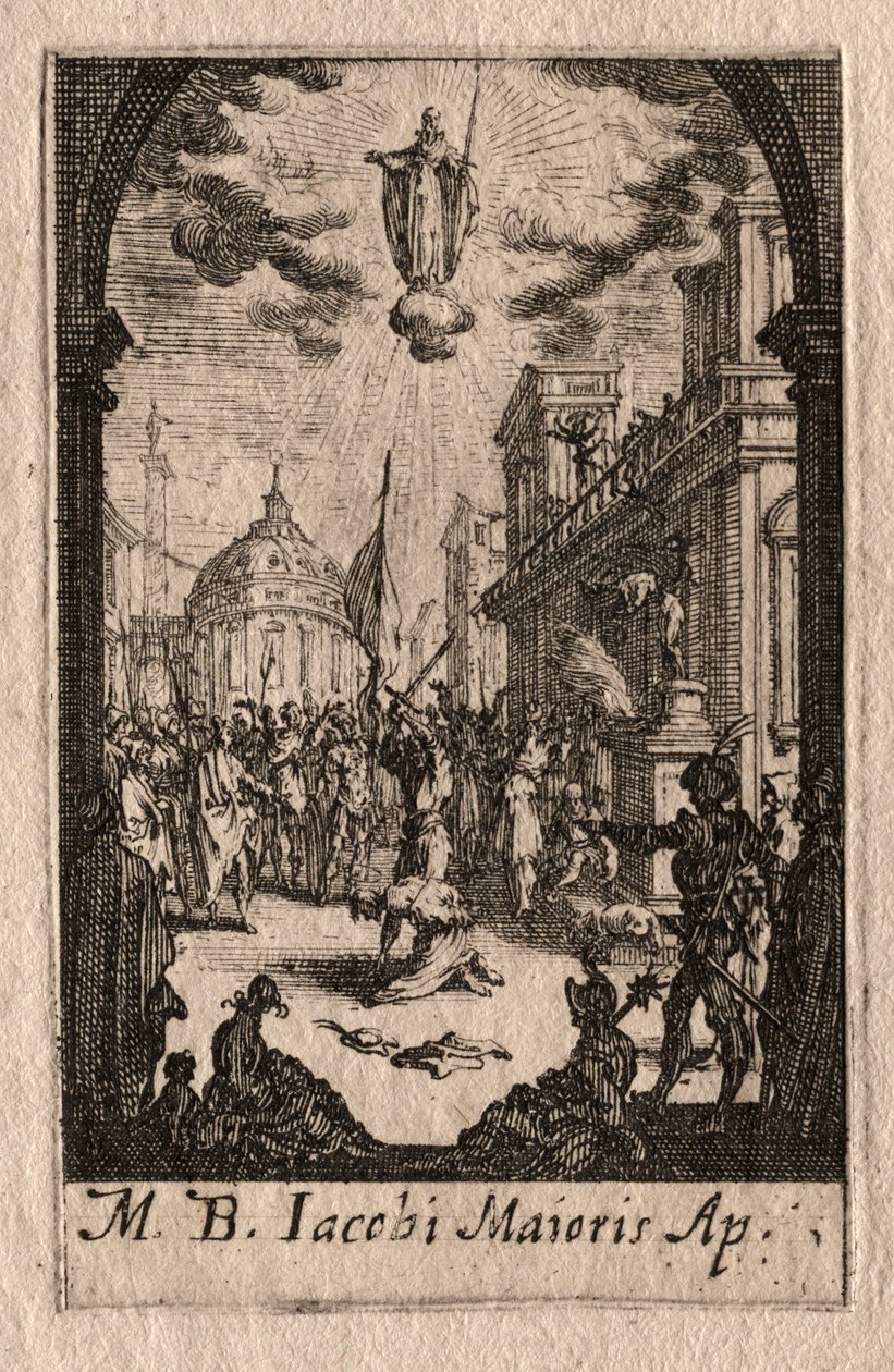 Męczeństwo Apostołów: św. Jakub Większy. autorstwa Jacques Callot