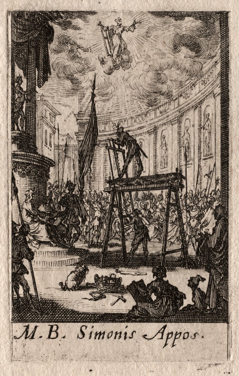 Męczeństwo Apostołów: św. Szymon. autorstwa Jacques Callot
