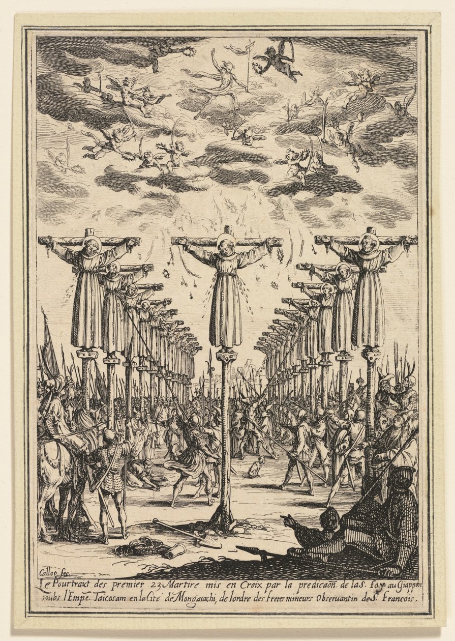 Męczennicy Japonii autorstwa Jacques Callot