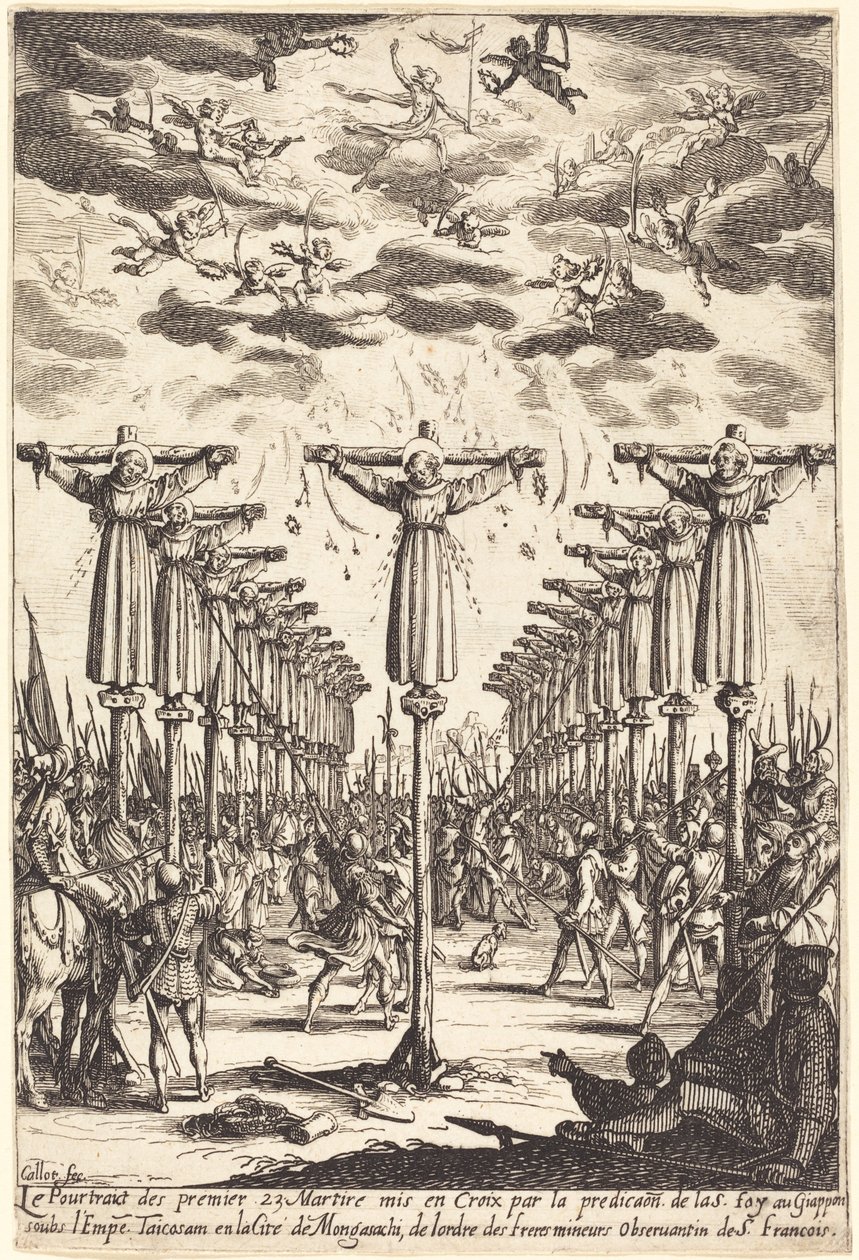 Męczennicy Japonii autorstwa Jacques Callot